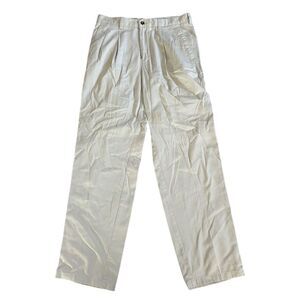 Evergreen Women's High-Waisted Ivory‎ Cotton Dress Pants Size 34